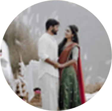 Couple standing together outdoors